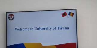 Takim i delegacionit rumun me Rektorin e Universitetit të Tiranë z. Artan Hoxha