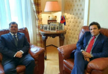 Ambasadorul Albaniei în România îl primește în vizită pe noul ambasador al României în Albania
