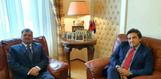 Ambasadorul Albaniei în România îl primește în vizită pe noul ambasador al României în Albania