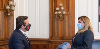 Primirea de către preşedinta Senatului României, doamna Anca Dana Dragu, a ambasadorului Republicii Albania, E.S. domnul Ilir Tepelena