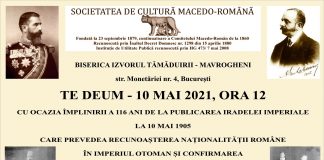 Slujbă la București cu ocazia împlinirii a 116 ani de la publicarea Iradelei Imperiale