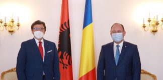 Primirea de către ministrul afacerilor externe Bogdan Aurescu a negociatorului șef al Republicii Albania pentru aderarea la Uniunea Europeană, Zef Mazi