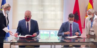 Premierul Edi Rama primit la Madrid, de către premierul Regatului Spaniei, Pedro Sánchez