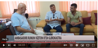 Vizita a ambasadorului României, E.S. dl. Octavian Șerban, în RTSH Gjirokastra
