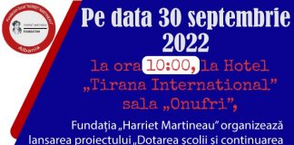 Dotarea școlii și continuarea claselor de aromână și română la Mekat, Vlora