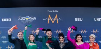 Eurovision 2023. Albina și familia Kelmendi, reprezentanţii Albaniei, urcă pe scenă în a doua semifinală