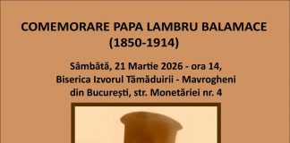 Comemorare dedicată preotului martir Papa Lambru Balamace, la București