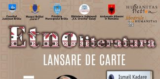 Brăila găzduiește lansarea romanului Vremea iubirii de Ismail Kadare
