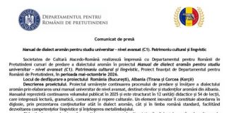 Manual de dialect aromân pentru studiu universitar – nivel avansat (C1). Patrimoniu cultural și lingvistic