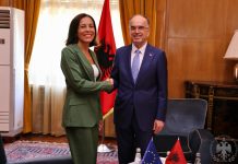 Președintele Begaj îl primește pe noul ambasador al Delegației Uniunii Europene în Albania, doamna Sofia Moreira de Sousa
