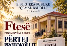 Lansarea volumului „Dincolo de protocol” la Biblioteca Publică „Qemal Baholli” din Elbasan